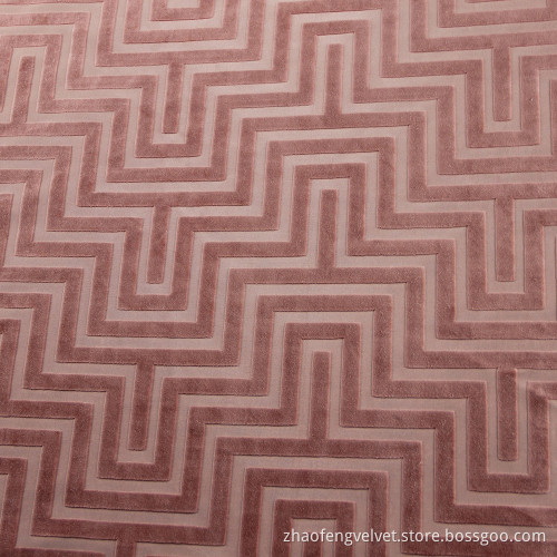 100% Polyester Dyed Matt Jacquard Velvet Cushion Fabric